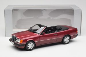 Mercedes 300CE-24 A124 Cabriolet Almandine Red Metallic Norev 1:18 B66040616 Diecast — photo 8 of 8