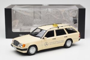 Mercedes 300D S124 T-Model Light Ivory Taxi Dealer Edition Norev 1:18 B66040702 Diecast