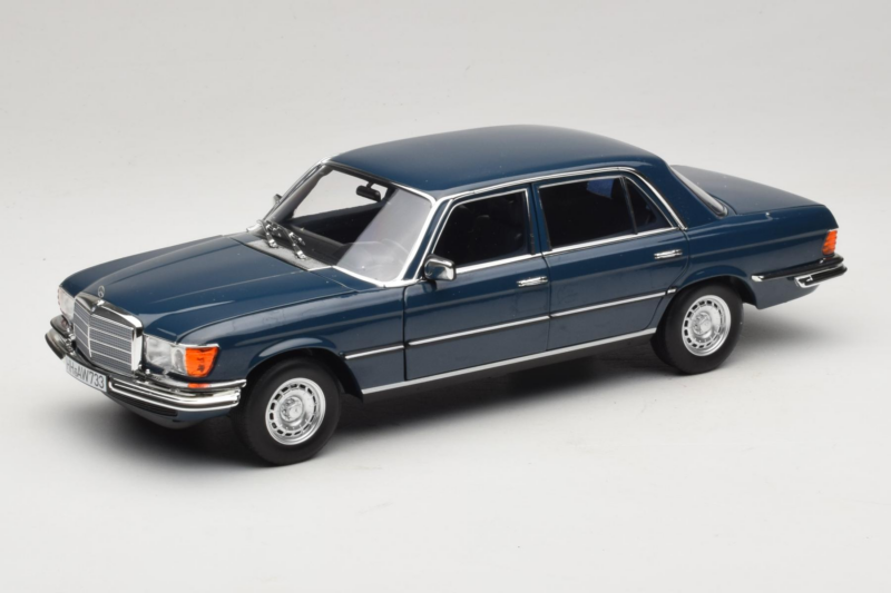 Mercedes 350 SEL W116 Hansa Blue Norev 1:18 183976 Diecast
