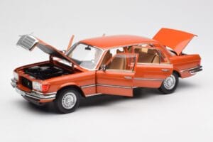 Mercedes 450 SEL 6.9 W116 Orange Metallic Norev 1:18 183459 Diecast — photo 2 of 8