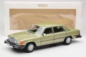 Mercedes 450 SEL W116 J.R. Ewing Dallas Silver Green Norev 1:18 183975 Diecast — photo 8 of 8
