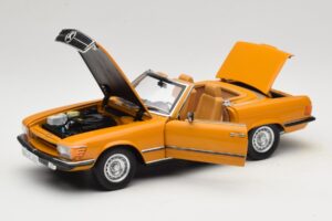 Mercedes 450 SL R107 Cayenne Orange Norev 1:18 183350 Diecast — photo 2 of 10