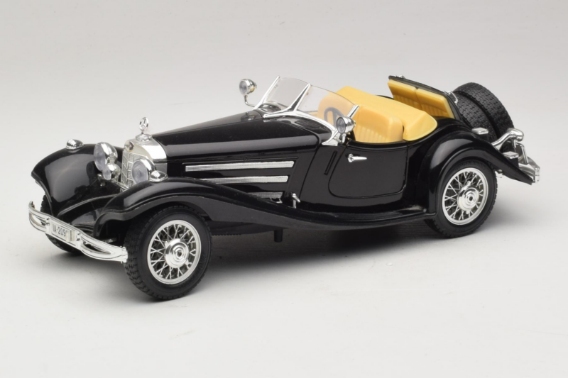Mercedes 500K Roadster Black Bburago 1:18 3020-P2 Diecast