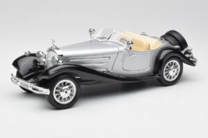 Mercedes 500K Roadster Silver Bburago 1:18 3020-M1 Diecast
