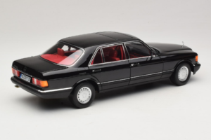Mercedes 560 SEL W126 Black With Red Interior Norev 1:18 183788 Diecast — photo 5 of 8