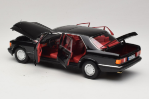 Mercedes 560 SEL W126 Black With Red Interior Norev 1:18 183788 Diecast — photo 7 of 8