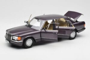 Mercedes 560 SEL W126 Purple Metallic Norev 1:18 183544 Diecast — photo 2 of 8