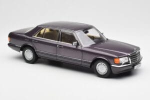 Mercedes 560 SEL W126 Purple Metallic Norev 1:18 183544 Diecast — photo 6 of 8