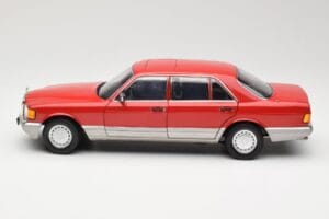 Mercedes 560 SEL W126 Red Norev 1:18 183463 Diecast — photo 4 of 8