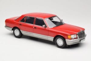 Mercedes 560 SEL W126 Red Norev 1:18 183463 Diecast — photo 6 of 8
