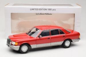 Mercedes 560 SEL W126 Red Norev 1:18 183463 Diecast — photo 8 of 8