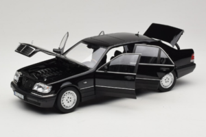 Mercedes S-Class W140 S600 Obsidian Black Metallic Norev 1:18 183045 Diecast — photo 2 of 8