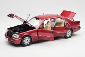 Mercedes S500 W140 Red Metallic Norev 1:18 183579 Diecast — photo 2 of 8