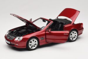 Mercedes SL 500 R230 Red Metallic Limited Edition Norev 1:18 183841 Diecast — photo 2 of 8