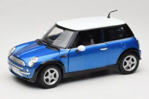Mini Cooper R50 Blue With White Roof Mondo Motors 1:18 MINI004 Diecast