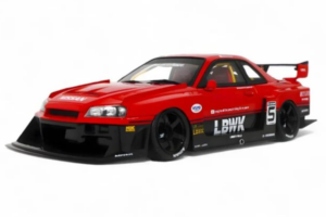 Nissan Skyline ER34 LB Super Silhouette Active Red GT Spirit 1:18 GT570 Resin — photo 2 of 2