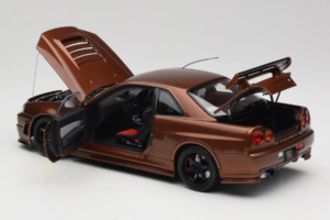 Nissan Skyline GT-R R34 Customized Metallic Bronze MotorHelix 1:18 M83414 Diecast — photo 5 of 8