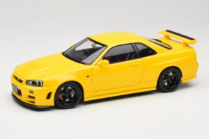 Nissan Skyline GT-R R34 Customized Version Yellow MotorHelix 1:18 M83412 Diecast