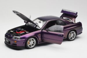 Nissan Skyline GT-R R34 V-Spec Midnight Purple AUTOart 1:18 77305 Diecast — photo 2 of 8