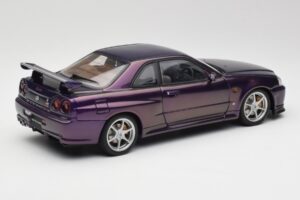 Nissan Skyline GT-R R34 V-Spec Midnight Purple AUTOart 1:18 77305 Diecast — photo 3 of 8