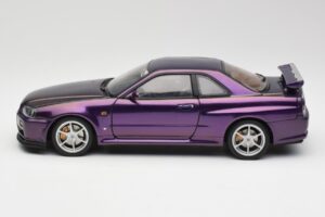 Nissan Skyline GT-R R34 V-Spec Midnight Purple AUTOart 1:18 77305 Diecast — photo 4 of 8