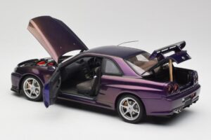 Nissan Skyline GT-R R34 V-Spec Midnight Purple AUTOart 1:18 77305 Diecast — photo 5 of 8
