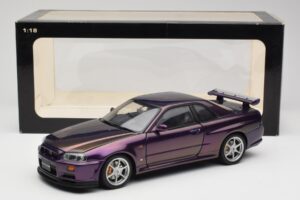 Nissan Skyline GT-R R34 V-Spec Midnight Purple AUTOart 1:18 77305 Diecast — photo 8 of 8