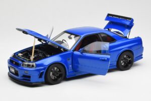 Nissan Skyline GT-R R34 NISMO Z-Tune Bayside Blue AUTOart 1:18 77354 Composite — photo 2 of 8