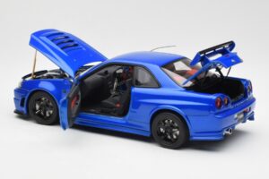 Nissan Skyline GT-R R34 NISMO Z-Tune Bayside Blue AUTOart 1:18 77354 Composite — photo 5 of 8