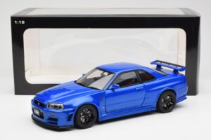 Nissan Skyline GT-R R34 NISMO Z-Tune Bayside Blue AUTOart 1:18 77354 Composite — photo 8 of 8