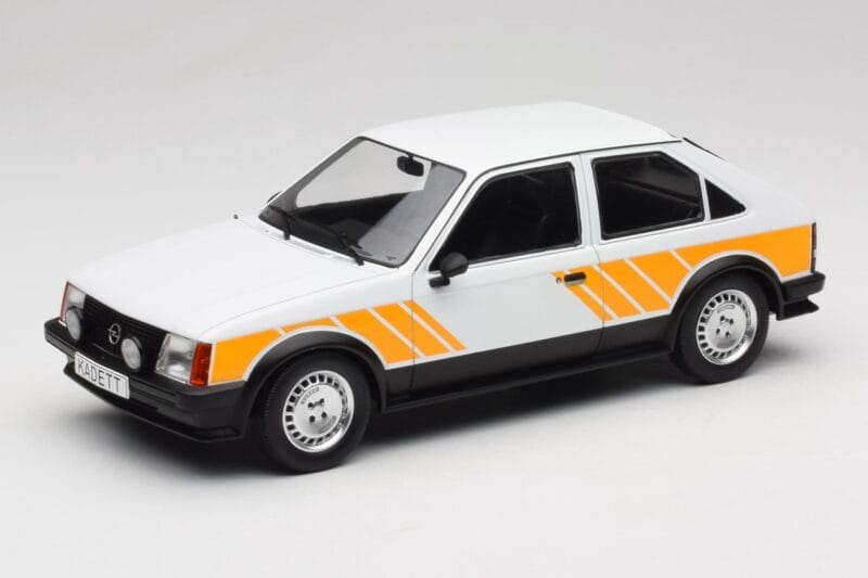 Opel Kadett D SR White with Yellow Decor MCG 1:18 MCG18534 Diecast
