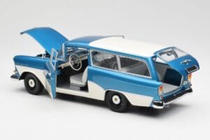 Opel Rekord P1 Caravan Blue Metallic Minichamps 1:18 180043210 Diecast — photo 5 of 8