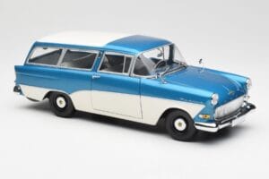 Opel Rekord P1 Caravan Blue Metallic Minichamps 1:18 180043210 Diecast — photo 6 of 8