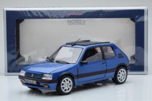 Peugeot 205 GTi 1.9 With Window Roof Miami Blue Norev 1:18 184844 Diecast — photo 8 of 8