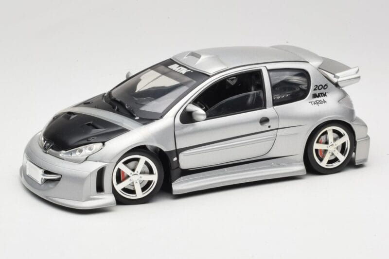 Peugeot 206 MTK Silver Solido 1:18 1817 Diecast