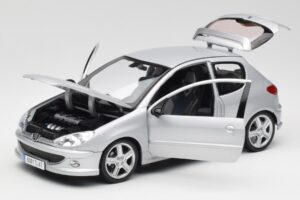 Peugeot 206 RC Aluminium Silver Norev 1:18 184726 Diecast — photo 2 of 8