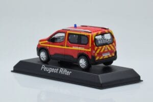 Peugeot Rifter Pompiers Secours Medical Red Norev 1:43 479070 Diecast — photo 3 of 4
