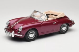 Porsche 356B Cabriolet Aubergine Bburago 1:18 3021-M4 Diecast