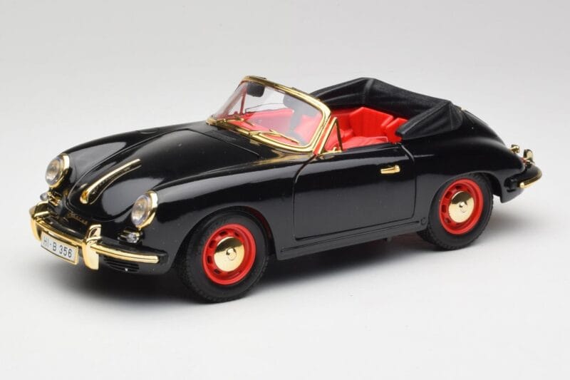Porsche 356B Cabriolet Black Bburago 1:18 3031D Diecast
