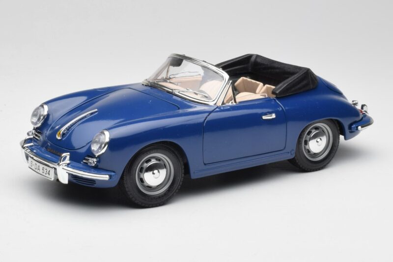 Porsche 356B Cabriolet Blue Bburago 1:18 3051 Diecast
