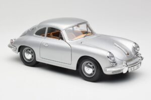 Porsche 356B Silver & Brown Interior Bburago 1:18 3021-M2 Diecast — photo 6 of 8