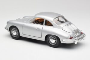 Porsche 356B Silver & Brown Interior Bburago 1:18 3021-M2 Diecast — photo 7 of 8