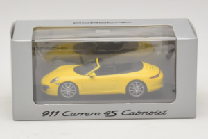 Porsche 911 991 Carrera 4S Cabriolet Yellow Minichamps 1:43 WAP0201120C Diecast — photo 5 of 5