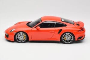 Porsche 911 991 Turbo S Lava Orange Minichamps 1:18 110067120 Diecast — photo 4 of 8