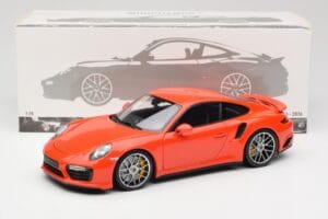 Porsche 911 991 Turbo S Lava Orange Minichamps 1:18 110067120 Diecast — photo 8 of 8