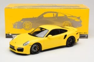 Porsche 911 991 Turbo S Yellow With Black Wheels Minichamps 1:18 110062321 Diecast — photo 8 of 8