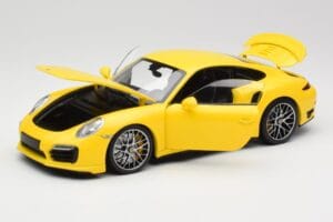 Porsche 911 991 Turbo S Yellow With Silver Wheels Minichamps 1:18 110062322 Diecast — photo 2 of 8