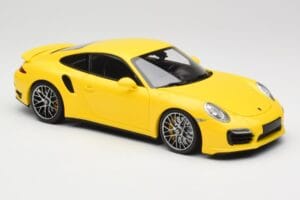 Porsche 911 991 Turbo S Yellow With Silver Wheels Minichamps 1:18 110062322 Diecast — photo 6 of 8
