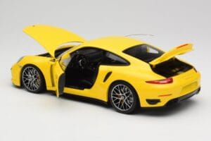 Porsche 911 991 Turbo S Yellow With Silver Wheels Minichamps 1:18 110062322 Diecast — photo 7 of 8