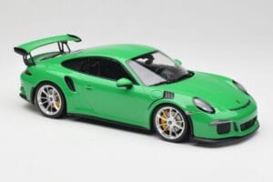 Porsche 911 991.1 GT3 RS Lizard Green & Silver Wheels Minichamps 1:18 153066229 Diecast — photo 4 of 6